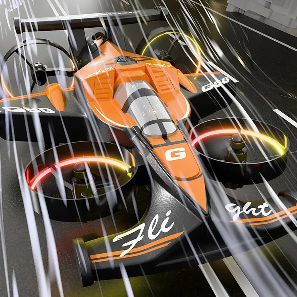 طائرة بدون طيار 2 في 1 RC Flying Stunt مع وضع مقطوعة الرأس وأضواء LED عالية السرعة على الأرض الانجراف 360 ° فليبس كوادكوبتر USB قابلة للشحن #2