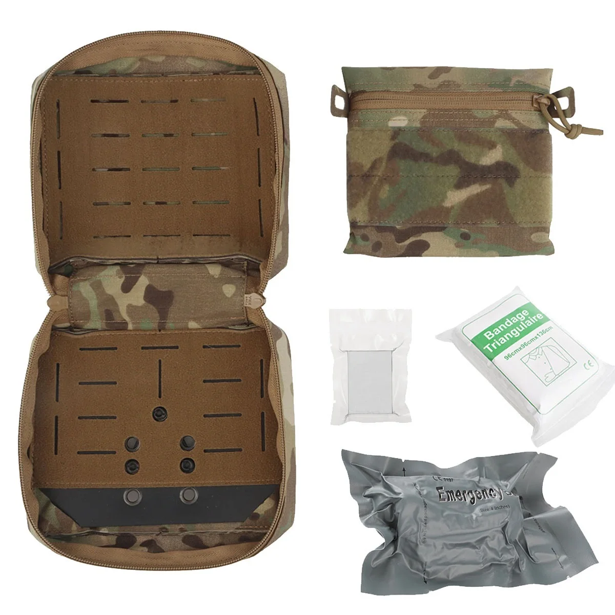 

Tactical Molle First Aid Kit with Israeli Bandage triangular bandage cotton gauze Camping Airsoft Hunting Emergency IFAK Pouch