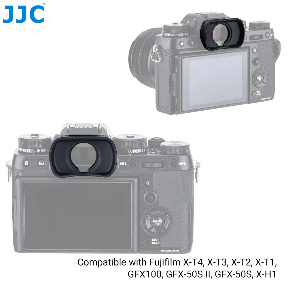 JJC EC-XT Soft Silicone Eyepiece Eyecup Viewfinder Eye Cup for Fujifilm X-T5 X-H2 X-T4 X-T3 X-T2 X-T1 XT4 XT3 XT2 XT1 GFX100