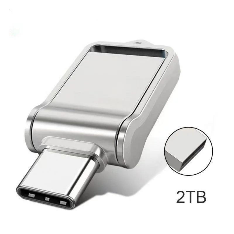 Flash-Laufwerk 2TB Hochgeschwindigkeits-USB 3.2 Typ-C OTG Metall-USB-Stick 2TB Tragbarer Speicher-USB-Stick zur Datenspeicherung von Fotos 2026 Neu
