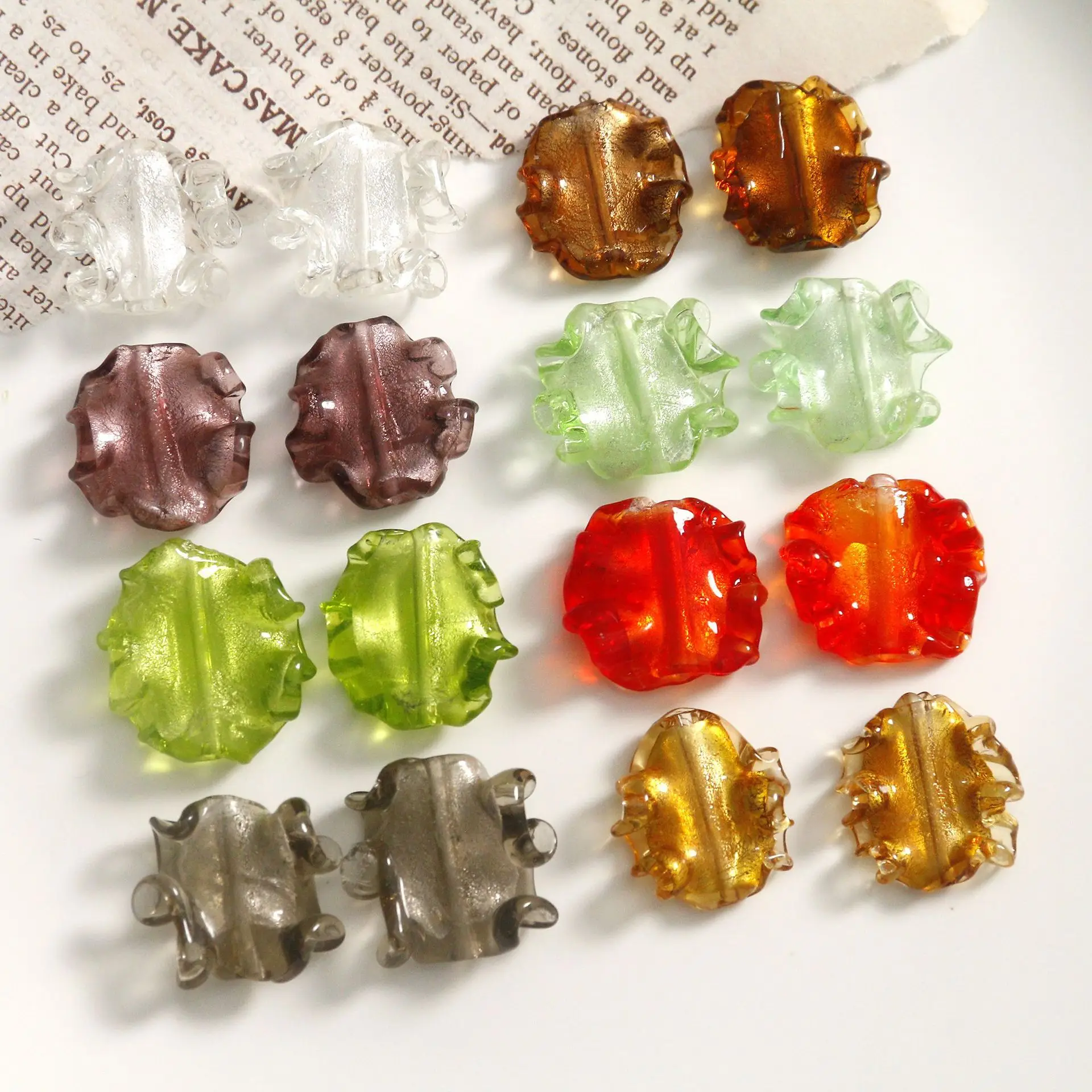 10pcs New Fashion Glass Pendant Charms Handmade Irregular Pendants Necklace Earrings Connectors Diy Jewelry Making Findings