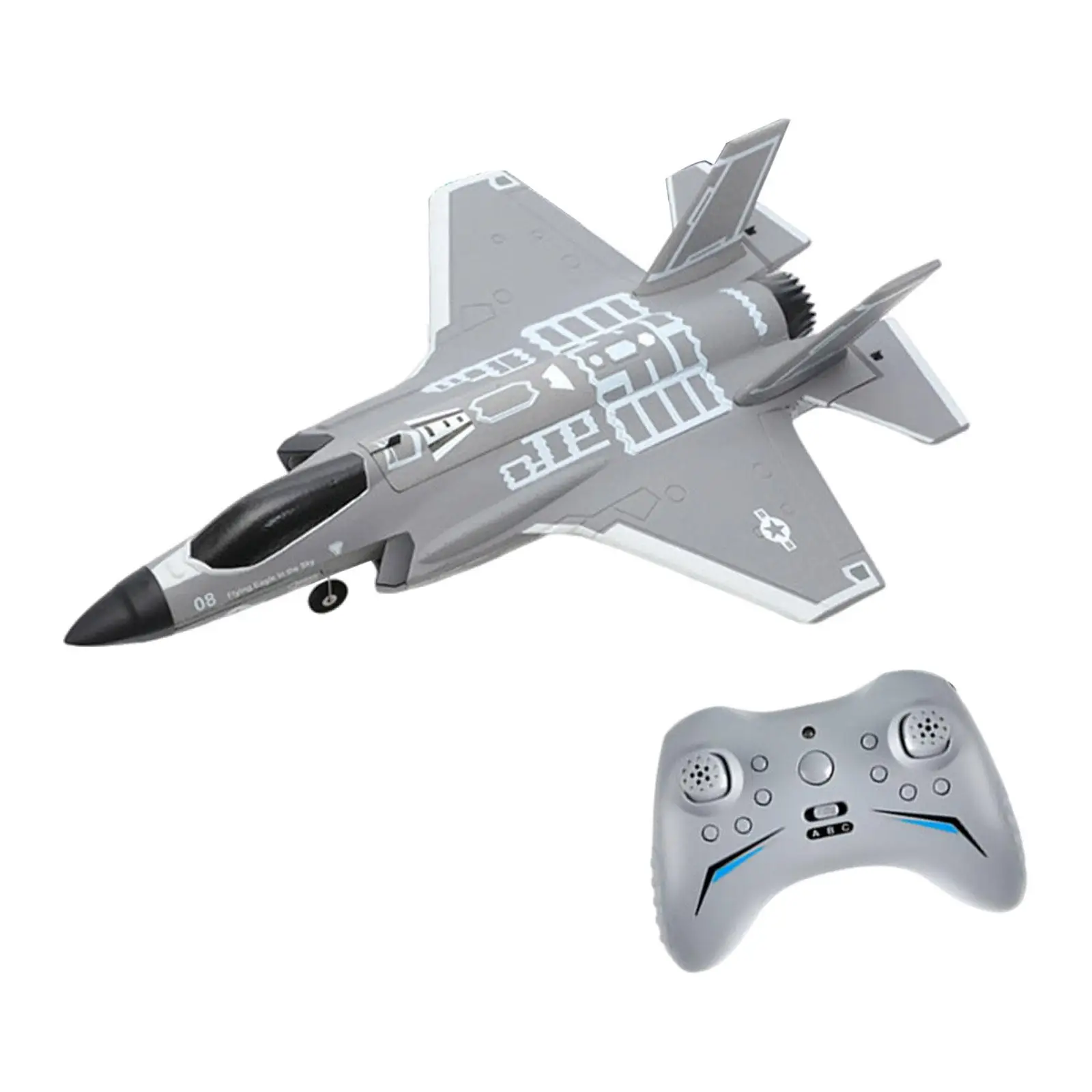 Foam RC Aircraft 4 Channels Anti Falling Airplane Model Toys Fixed Wing Aircraft Ages 8-16 Outdoor Toy Beginners Easy to Fly