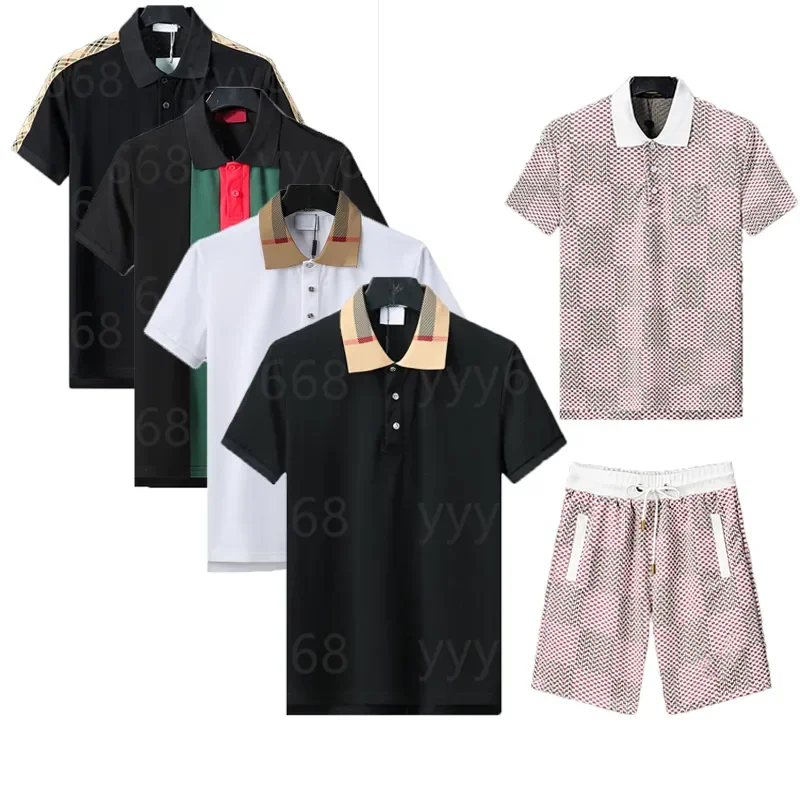 

Fashionable men's T-shirt, luxurious Polo collar, breathable top, high-quality polo sportswear suit, summer business shirt, Asia