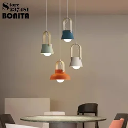 Iron Ring Wooden Grain Droplight Modern Hanging lamps Minimalist Nordic Show Room Bedroom Dinning Room Small Pendant Lamp