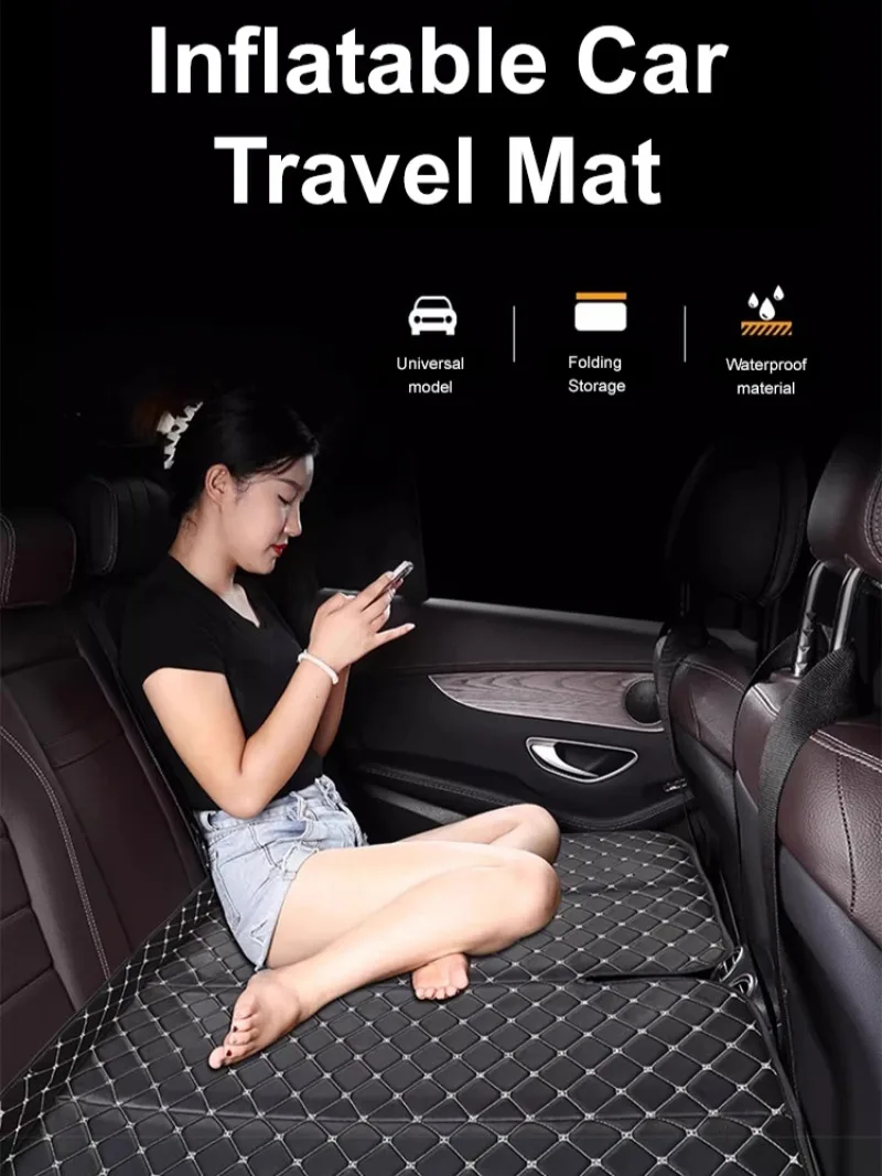 Car folding bed non-inflatable rear sleeping mat car sleeping special double-thick mattress car travel camping folding beds