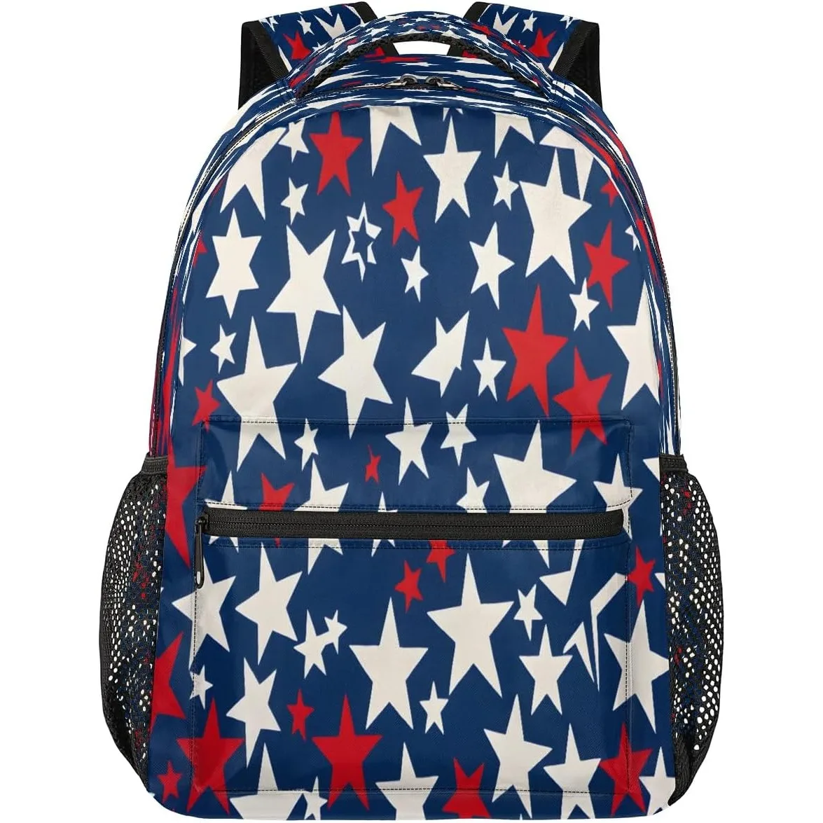 

Backpack Stars Red Blue Waterproof Lightweight Travel Back Pack Adjustable Casual Rucksack For Men Women Daypack Fits Travel