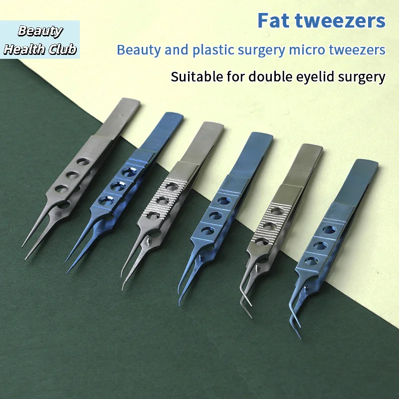 【Titanium Alloy/Stainless Steel Ophthalmic Forceps With Teeth Microsurgical Tweezers Double Eyelid Plastic Surgical Forceps】