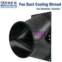 Antminer Double Fan Duct Shroud 2x12cm fan to 6″ (15cm) / 8'' Iceriver Miner KS3 KS5 Shroud