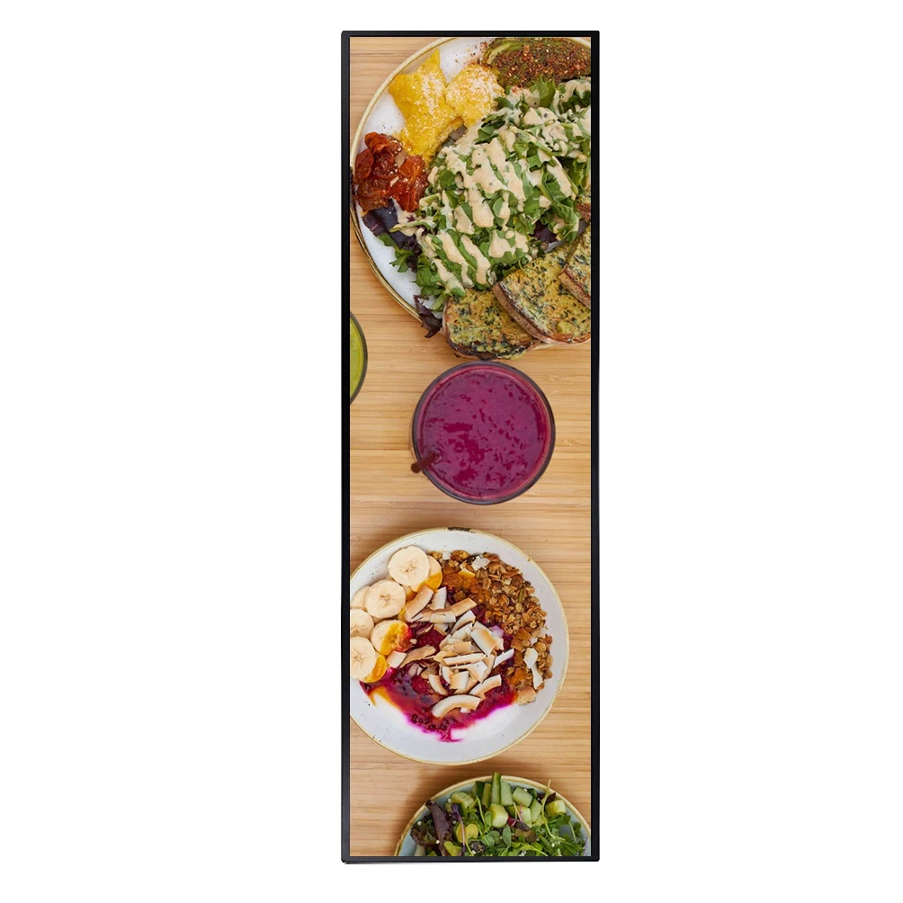 

36 Inch Retail Store Shelf Header Edge Bar LCD Panel Advertising Screen Strip Ultra Wide Stretched Bar Type LCD Display
