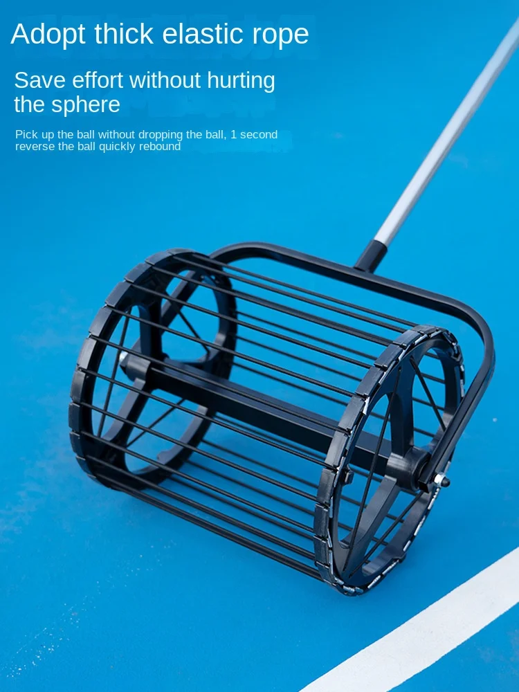 Multifunctional sports ball pickup, upper wheel, suitable for pickleball, tennis, golf, table tennis, portable court ball pickup