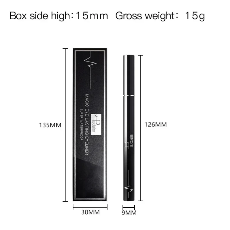 Hoge kwaliteit magische duurzame waterdichte sneldrogende superfijne eyeliner potlood cosmetica sneldrogende slanke en vergrote eyeliner pen