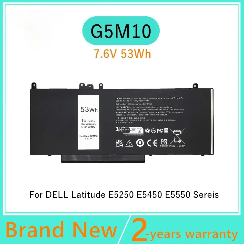 Аккумулятор для ноутбука G5M10 RYXXH для Dell Latitude E5250 E5450 E5550 8V5GX R9XM9 WYJC2 1KY05