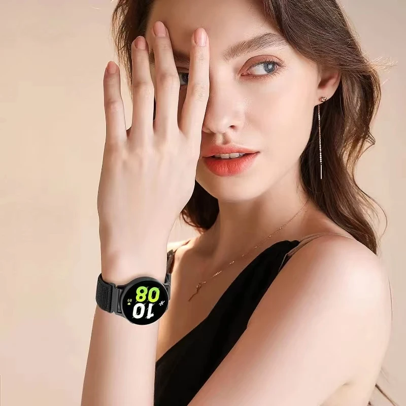 Tali nilon untuk jam tangan Samsung Galaxy 3 4 5 Gear S3 Amazfit GTR 3 4 gelang berpori untuk jam tangan Huawei GT/3/4 22mm 20mm