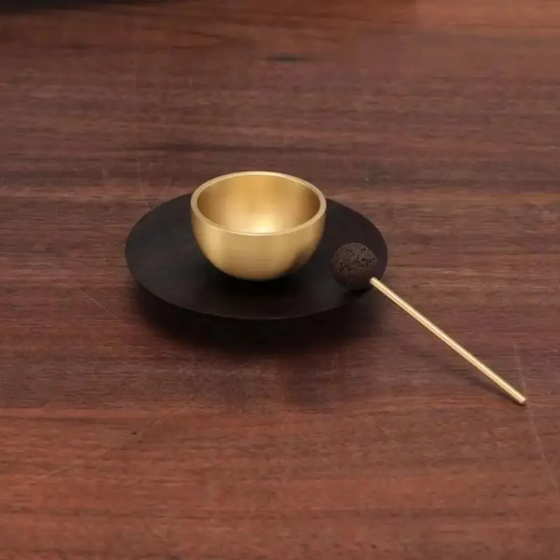 Mini Singing Bowl Set 1pc  Sound Bowl for Yoga Meditation Rich Tone Handmade for Relaxing Moments