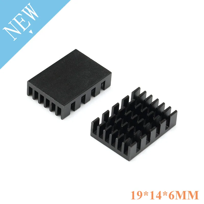 Radiador de calor de alumínio 5 peças, 19*14*6mm do dissipador de calor do radiador do resfriamento para o chip eletrônico ic led do computador