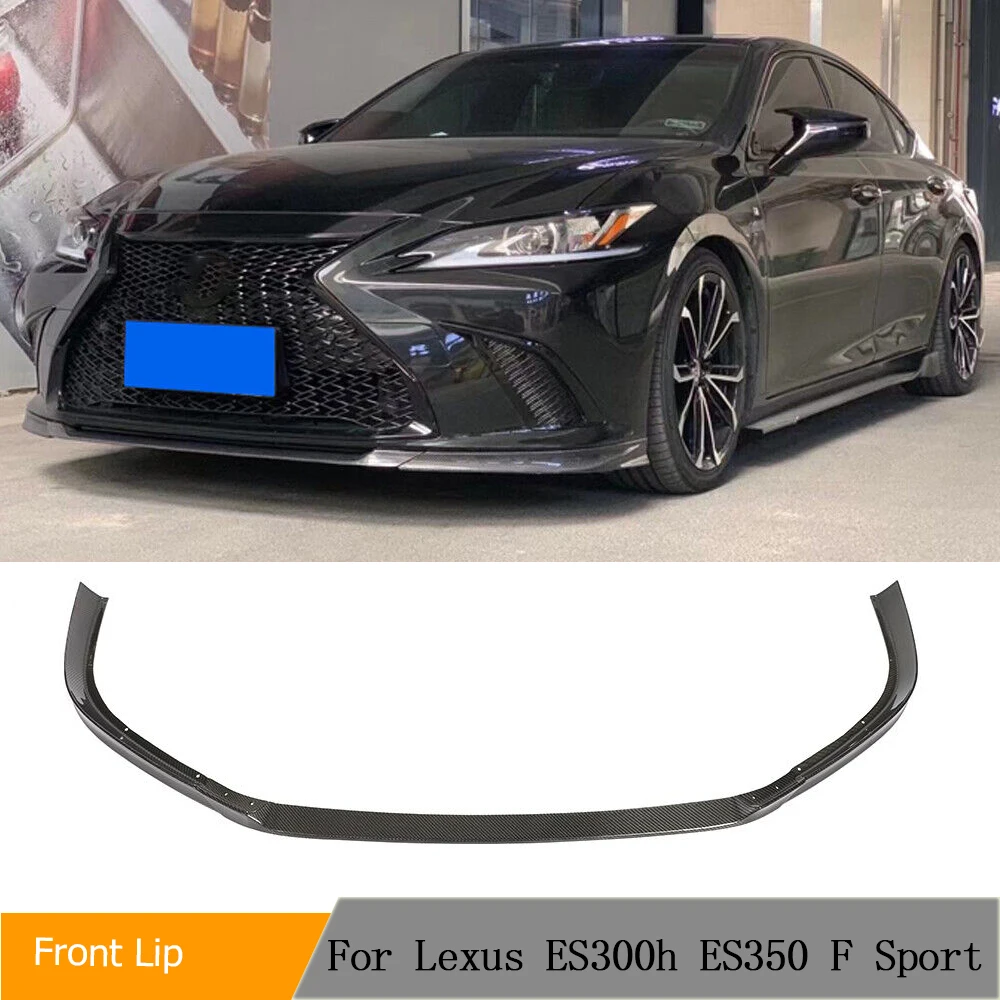 Car Carbon Fiber Front Lip for Lexus ES300h ES350 F Sport Sedan 2018-2023 Front Bumper Spoiler Chin Splitter Factory Outlet 3PCS