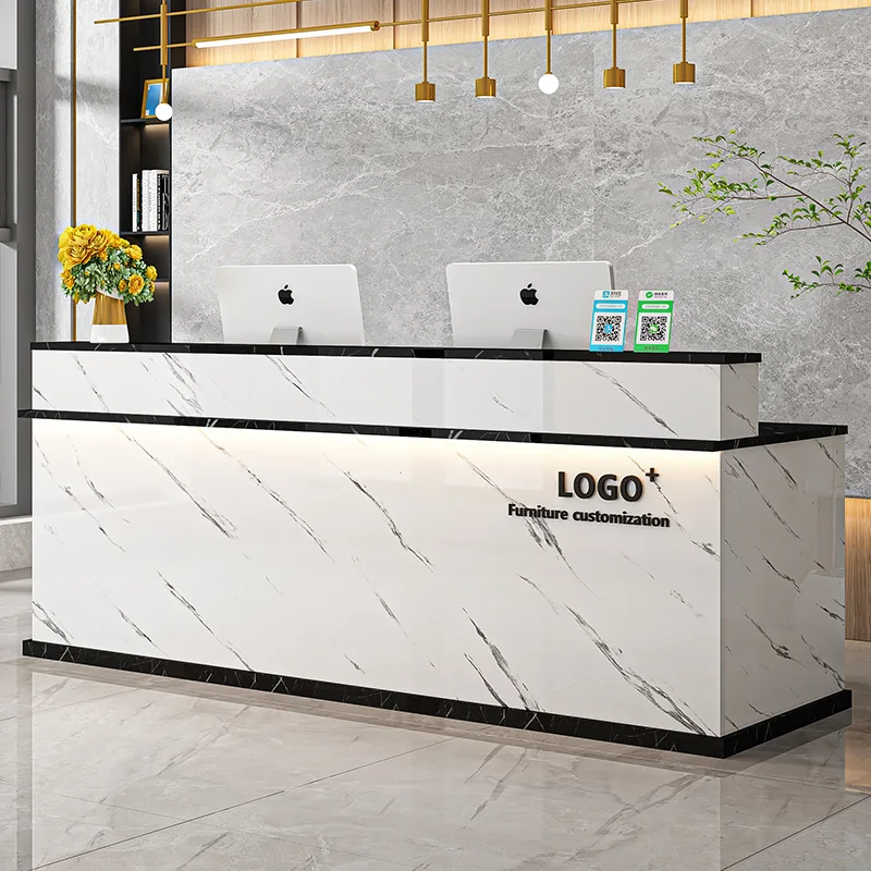 

Beauty Reception Desk Luxury Modern Simple Counter Reception Professional Caja Registradora Para Negocios Commercial Furniture