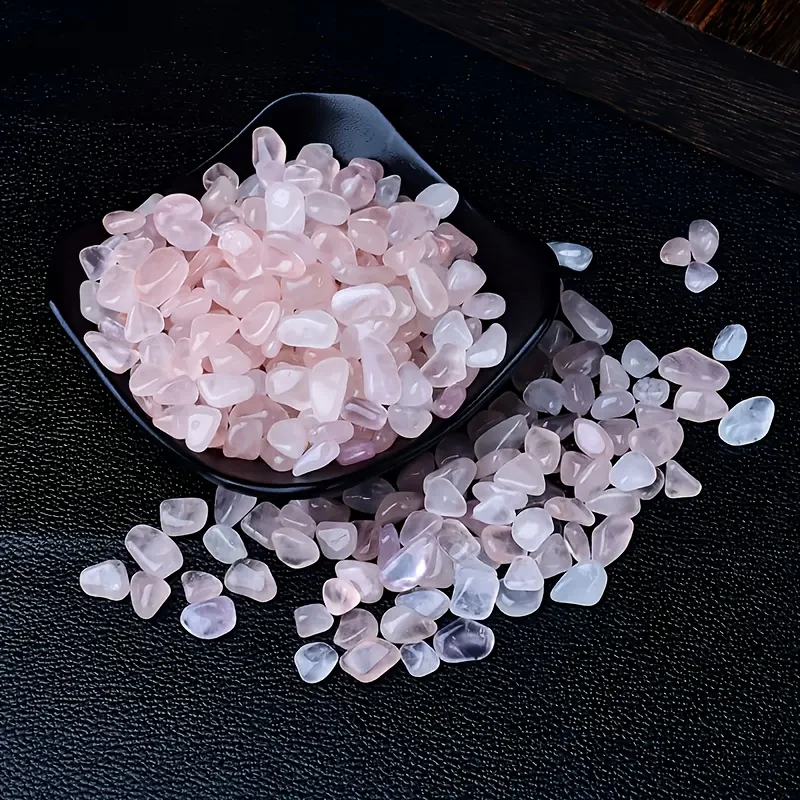 Natural rose quartz chips, DIY jewelry,wishing bottles,aquarium decorations,flower pot fillers,decorative rocks, room decoration