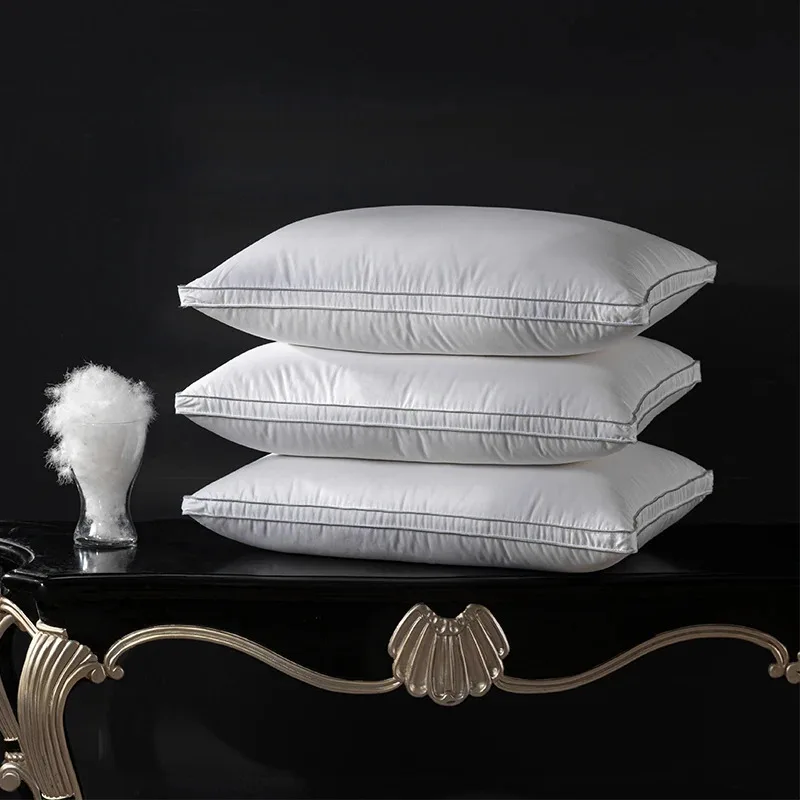 

100% Real Goose Down Pillow 95% Fill Power 750+ FP 1200TC - Queen King Standard Size Pillow Down