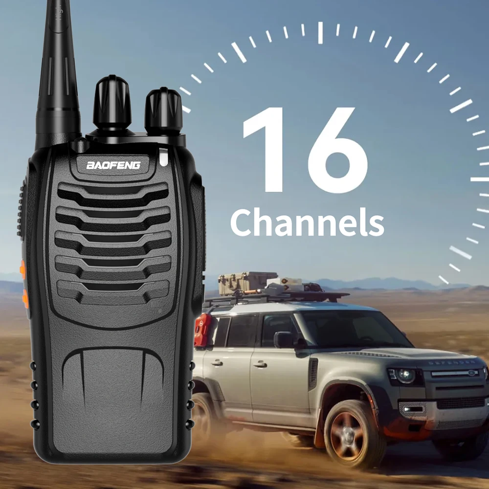6 حزمة Baofeng 888S ترقية طويلة المدى UHF 430-440MHz راديو لاسلكي ثنائي الاتجاه 16CH جهاز إرسال واستقبال لاسلكي محمول باليد
