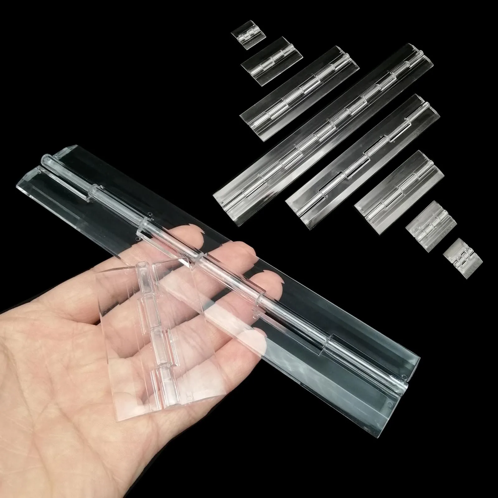 25mm 31mm 45mm 65 100mm 200mm 300mm Lengthened Clear Transparent Acrylic Plastic Display Cabinet Box Case Piano Plexiglass Hinge