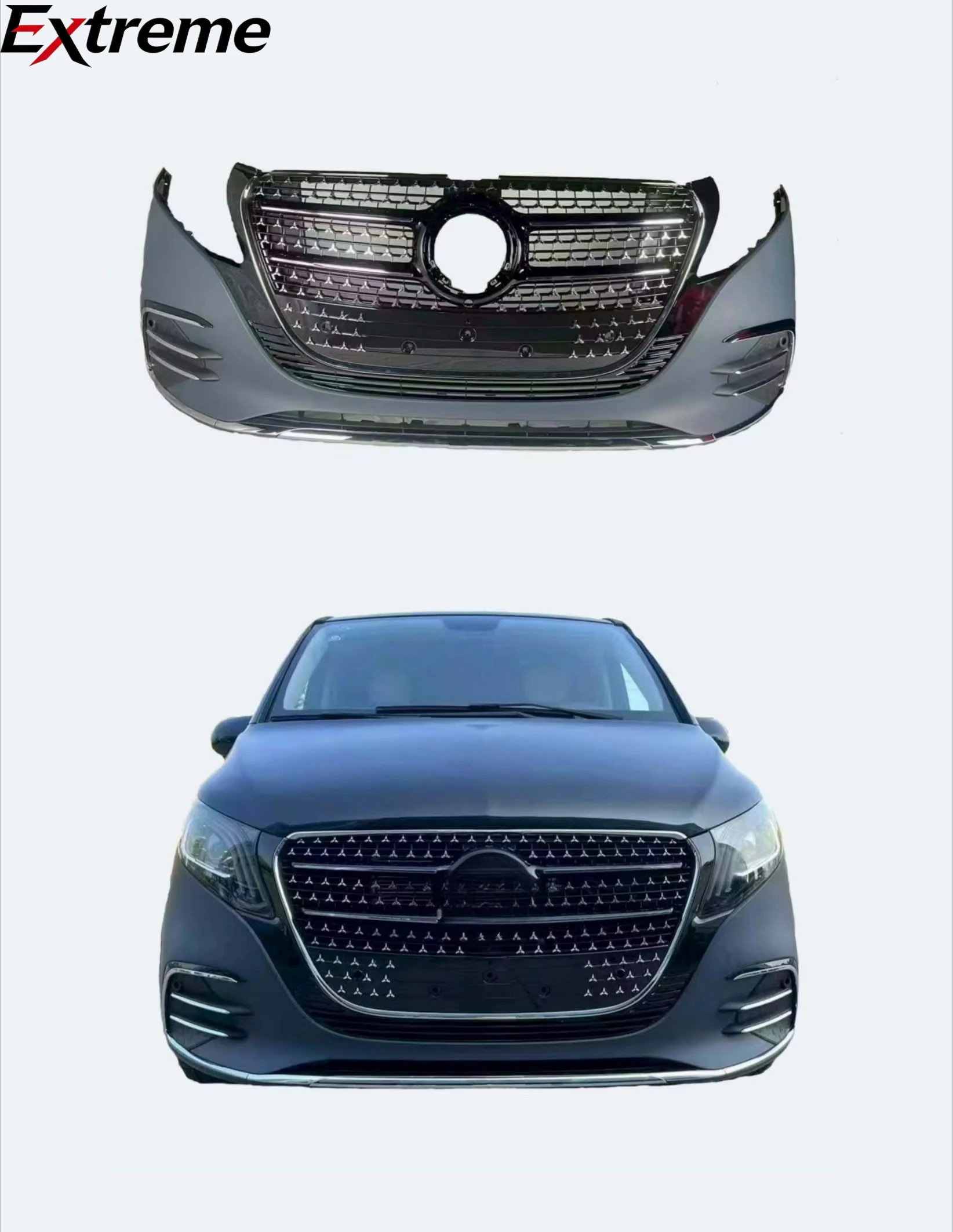 Best Selling High Quality Vito V300 AMG Style Primer Color Body Kit New Condition Bumper for V-Class 100% Fitment Upgrade 1 Year