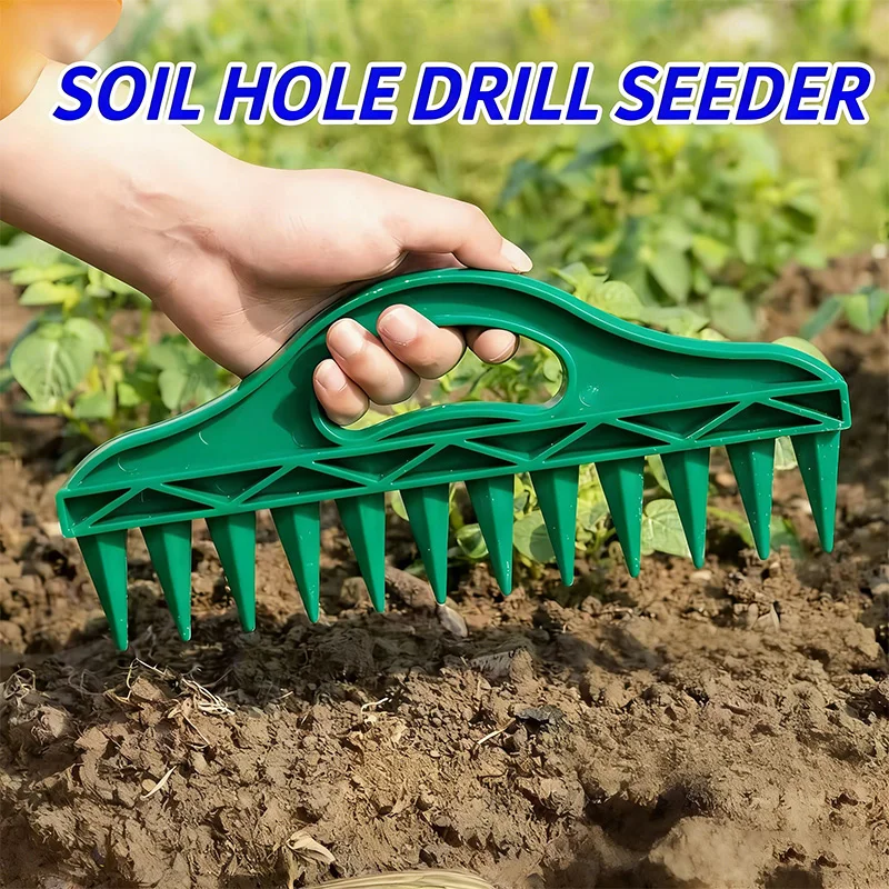 

Seed Spacer Garden Seeder Tool Planting Template with Hole Portable Seeds Spacer Soil Puncher for Vegetable Flower Seeding