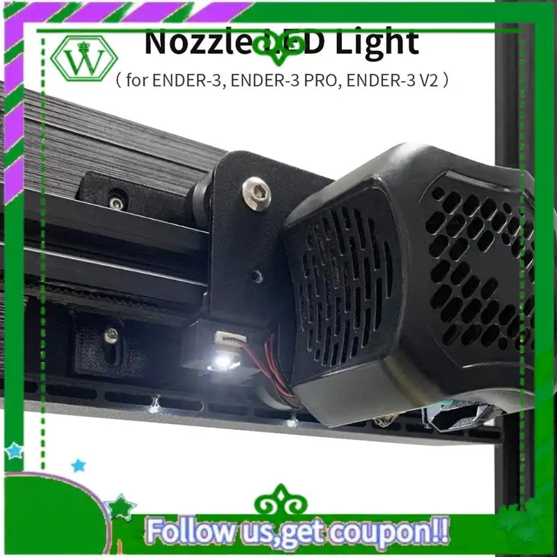 Reliable-3D Printer Nozzle Lighting 3D Printer Accessories 24 Voltage LED 1600Mm Line Length For ENDER-3 ENDER-3 PRO ENDER-3 V2