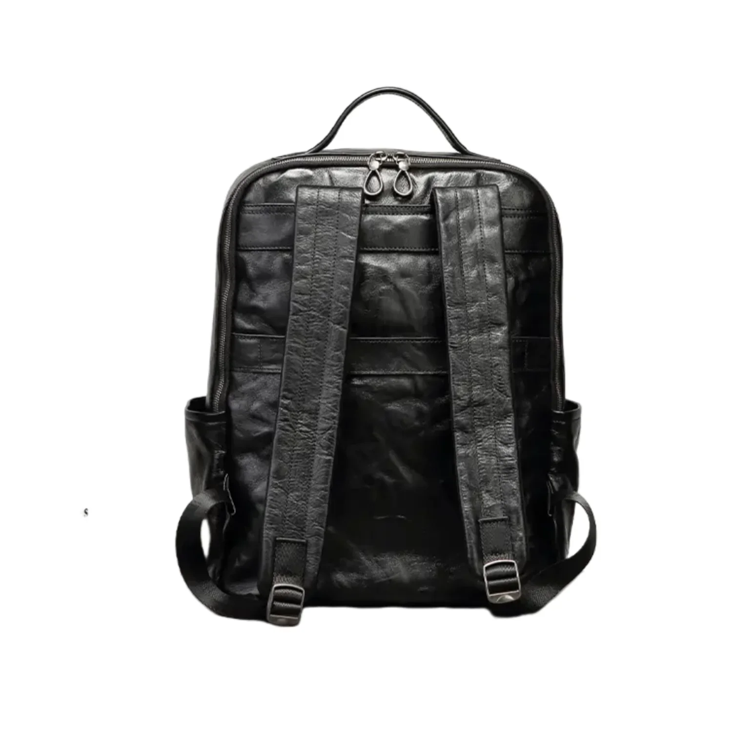 15 Inch Laptop Backpack Men Real Cow Leather Back Pack Large Capacity Bag Fashion School Backpack Big Business Travel Bags