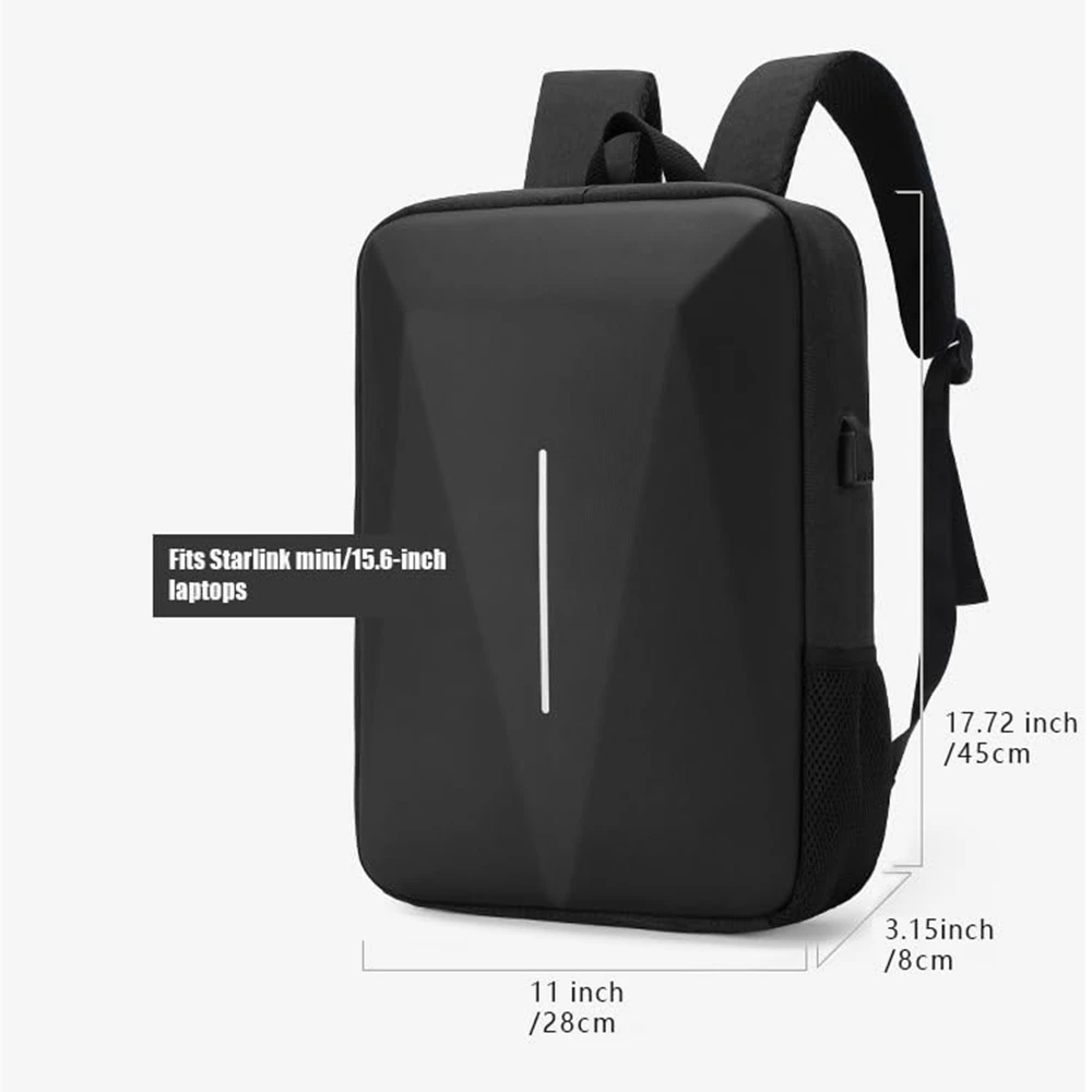 Hard Protective Backpack for Starlink Mini Dish and All Accessories Storage Bag Case Anti-theft Water-resistant Travel Bag