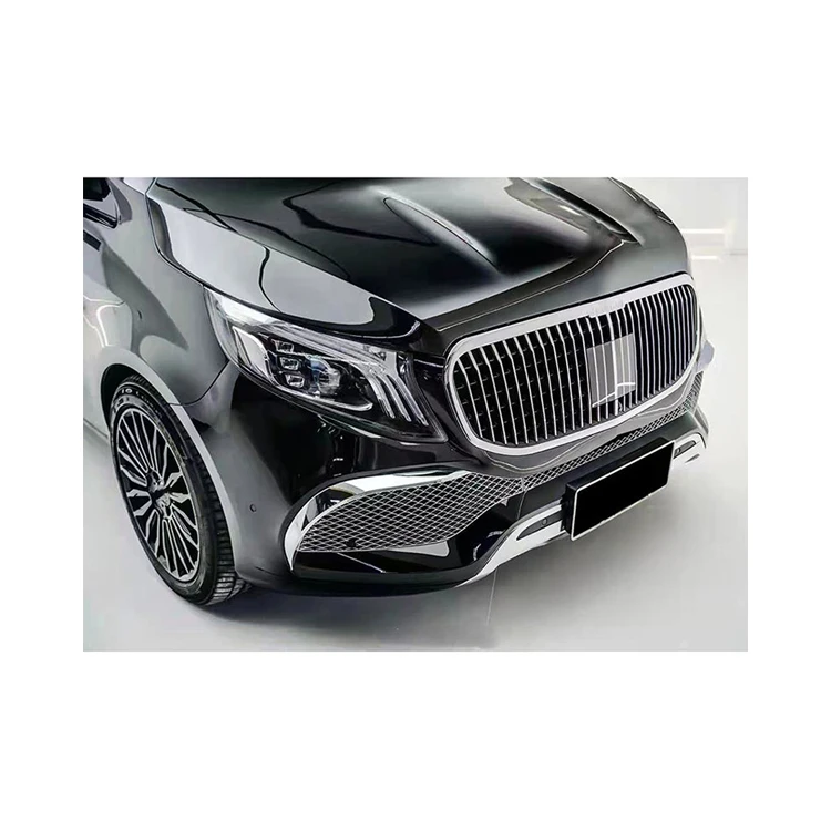 Upgrade Full Kits Front Lip Car Grills For  Benz V Class W447 2016 2017 2018 2020 2021 on Upgrade To GLS