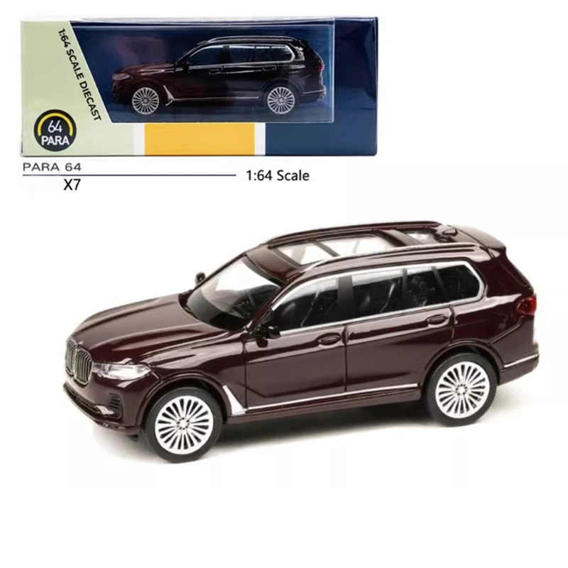 Para64 1:64 مقياس X7 SUV سيارة رياضية سبيكة محاكاة نموذج سيارة مجموعة ثابتة مزينة هدايا العيد اللعب هدية تذكارية
