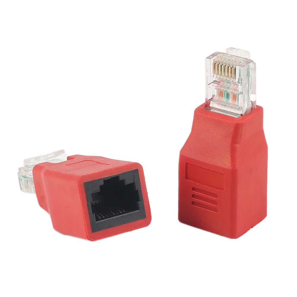 RJ45  Network Ethernet Connector male to female Cable Adapter Reverse connection