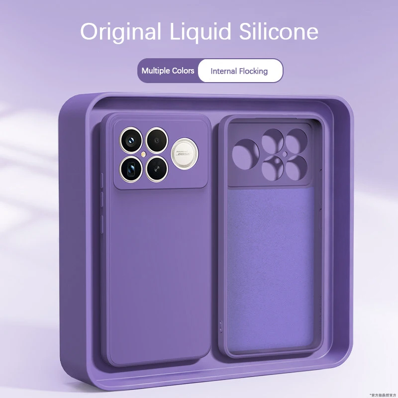 

Original Liquid Silicone Phone Cover for Xiaomi Poco F8 Ultra Pro 5G Shock Proof Lens Protection Soft High Qualtiy Case Carcasas