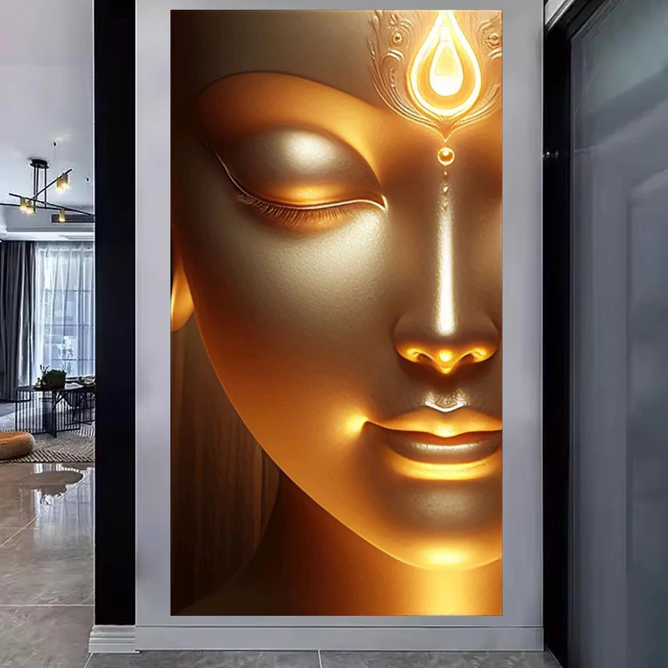 Diamant Art peinture nouveauté 5D bricolage bouddha pleine perceuse ronde diamant broderie Religion point de croix mosaïque décor à la maison