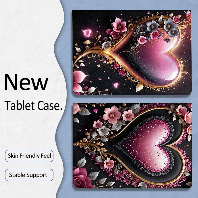 

Luminous Art Love Sequin For Samsung Galaxy Tab A7 A A8 A9 A11 S6 S11 10.1 10.4 10.5 Inch Lite PLus Soft Tablet Case Gift