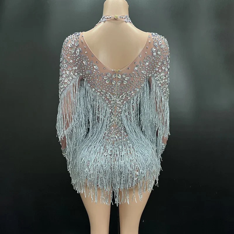 라인 석 바디 슈트 섹시한 고고 댄서 의상 여성 파티 복장 바 Dj Ds 무대 쇼 축하 Clubwear