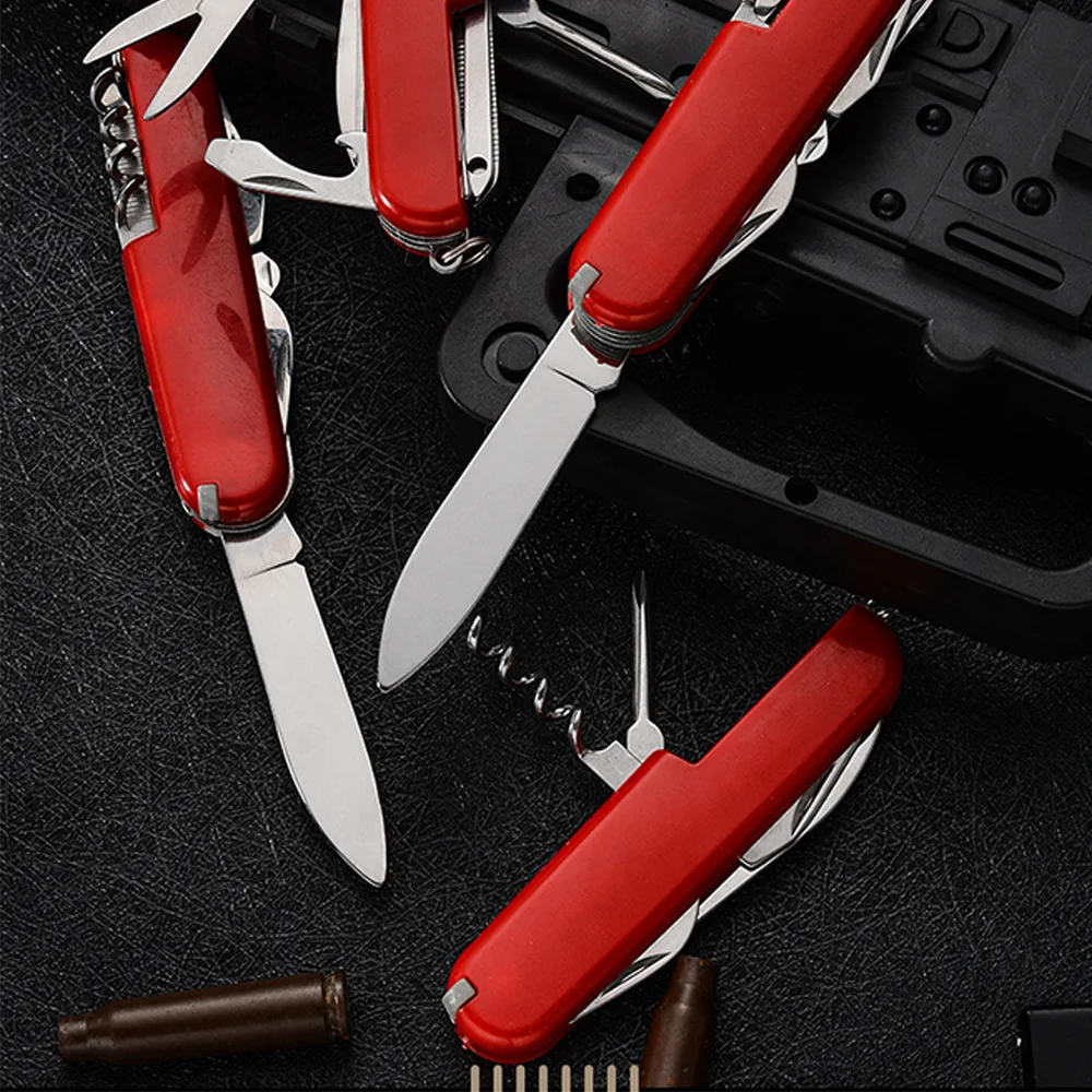 Portable Multifunctional Folding Knife Durable 15cm 5/7/9/11 in 1 Multi Tool Pocket Knife Stainless Steel Army Knife Outdoor