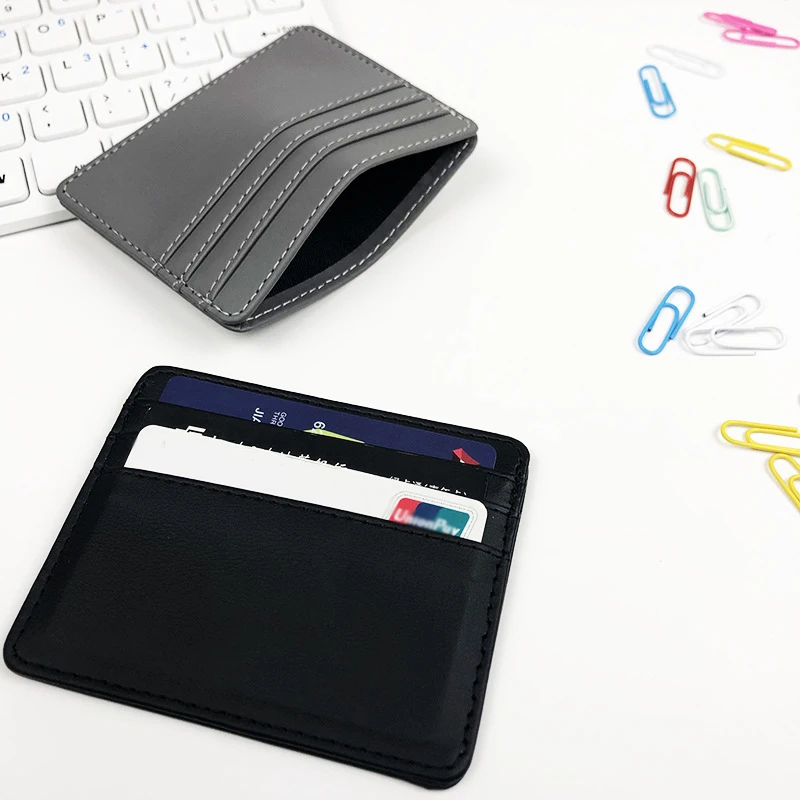 1pc Pu leather ID Card Holder Ultra Thin Bank Credit Card Box Multi Slot Slim Card Case Wallet Women Men Business Card Cover image 2
