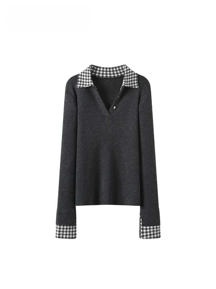 

Женская вязаная кофта CaraCLUB больших размеров с длинным рукавом, новинка ранней весны, в клетку, в стиле пэчворк, винтажный дизайн, Big Sister