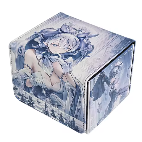 Anime Card Deck Box Fits for YGO MTG,100+ Card Storage Box Trading Games PU Leather Storage Premium Deck Case