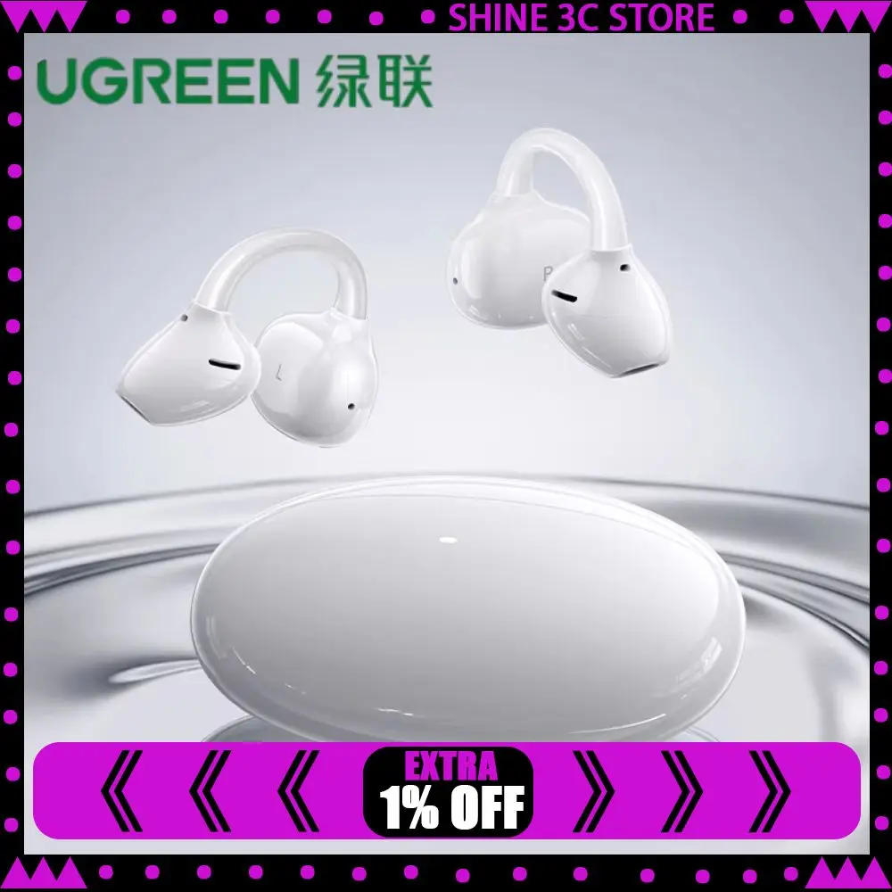 

Беспроводные наушники Ugreen S8 с креплением на ухо, Bluetooth, активным шумоподавлением (ANC), синхронным переводом с ИИ, водонепроницаемые