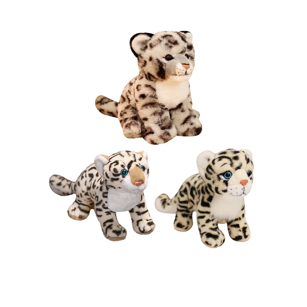 

Имитация снежного леопарда, плюшевые игрушки, дикий гепард, мягкие игрушки, обнимашки, рождественские плюшевые подарки для любителей естественной дикой природы