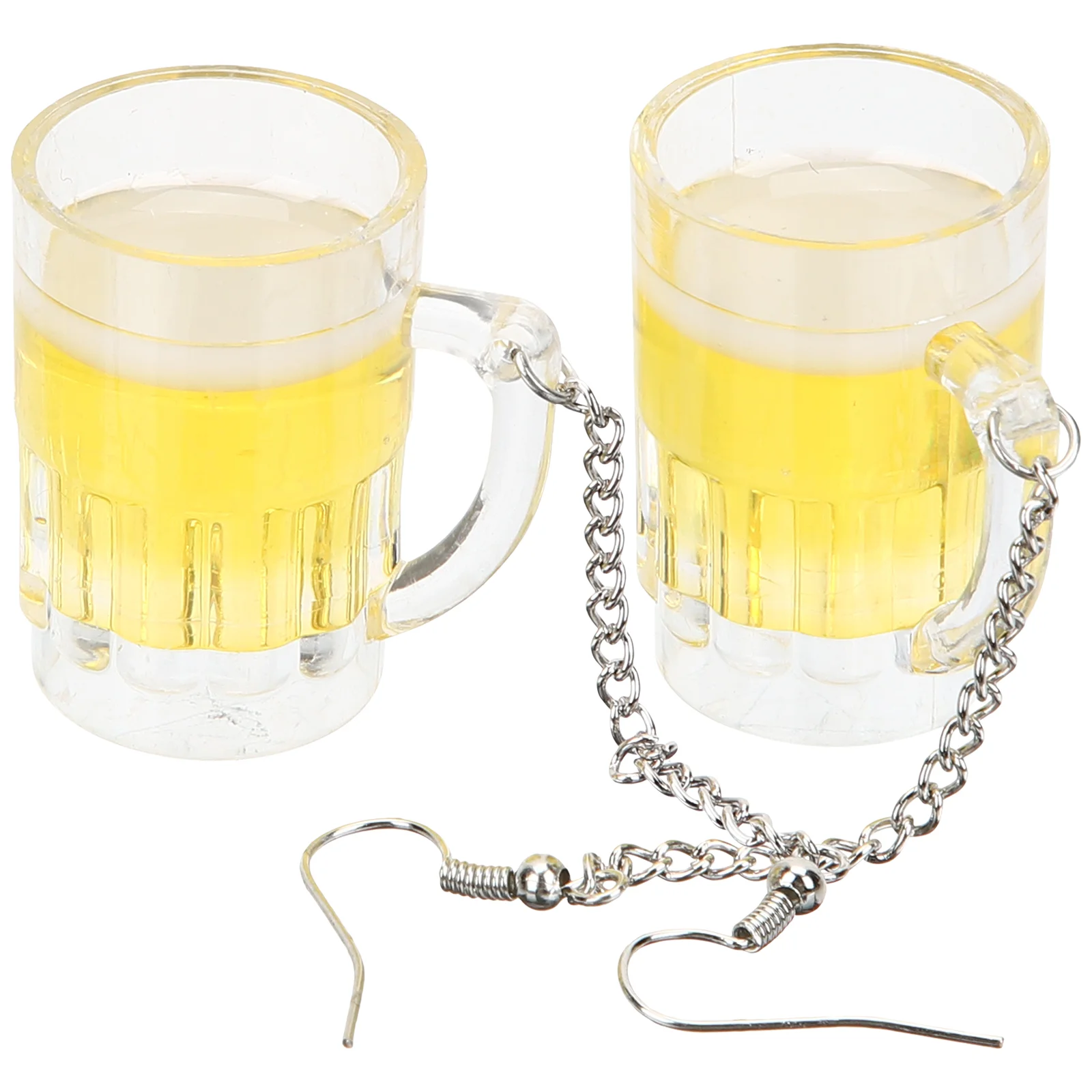 Beer Mug Earrings Dangle Drop Decorative Nightclub Style Funny for Women Alloy Creative