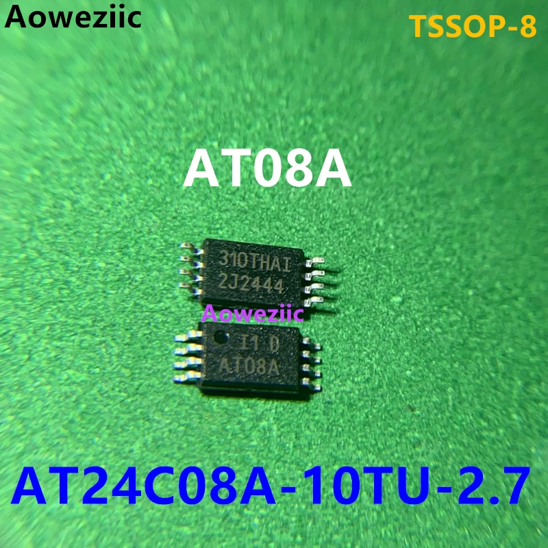 AT24C08A-10TU-2.7 TSSOP-8 silkscreen AT08A 2-wire serial EEPROM memory brand new