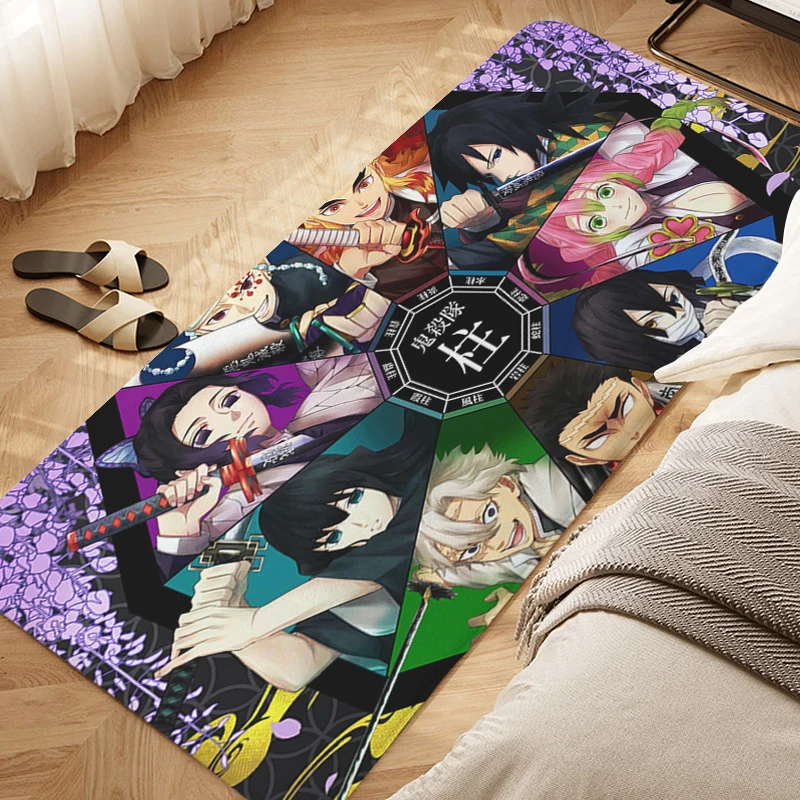 Anime Bedroom Rug D-Demon Slayer Balcony Bathroom Foot Mat Waterproof Living Room Floor Carpet Custom Doormat Entrance Door