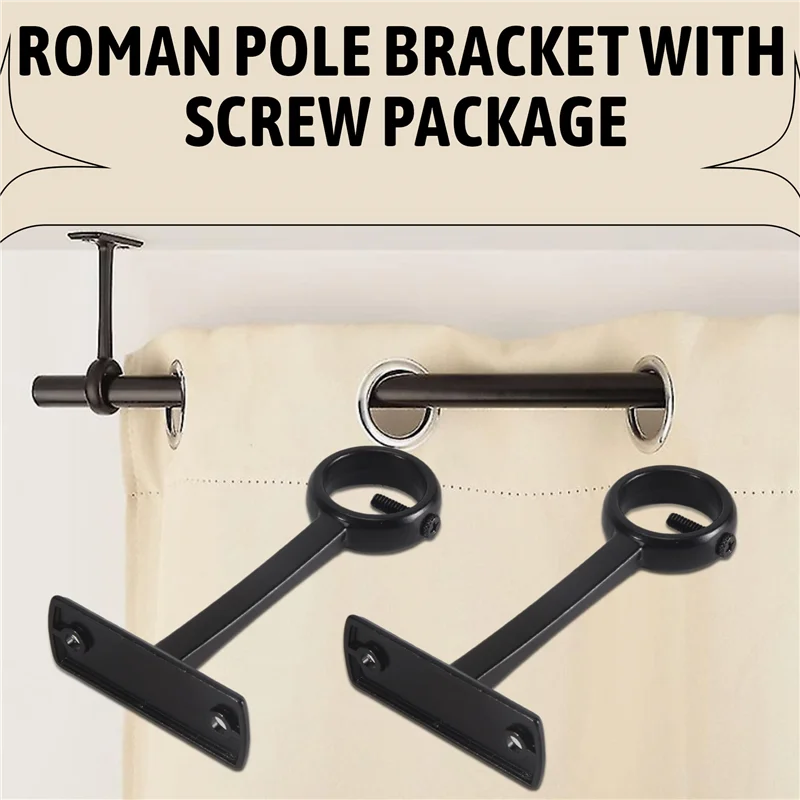 

Y42A-Потолочные кронштейны для карнизов, сверхмощный потолочный кронштейн для 1-дюймового держателя карнизов (набор из 2 шт.)