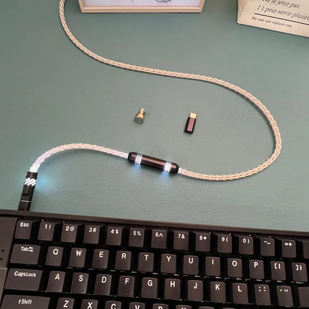 Magnetic nail induction controllable switch light single crystal copper 8-strand wire 8K magnetic axis mechanical keyboard Cable