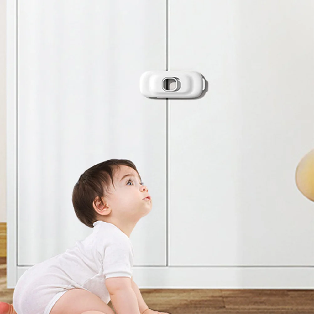 

4Pcs Child Safety Lock Adjustable Length Child Proof Cabinet Drawer Fridge Refrigerator Locks Baby Proofing Safety