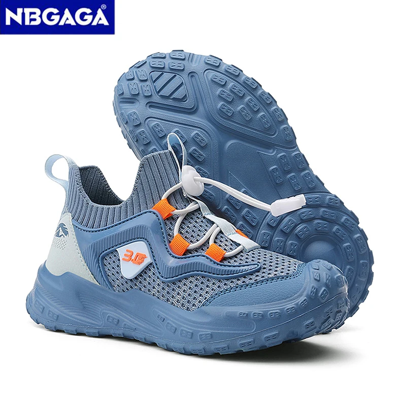 Sapatos casuais infantis antiderrapantes tênis de corrida ao ar livre 5-16 anos meninos e meninas esporte crianças calçados de caminhada respiráveis